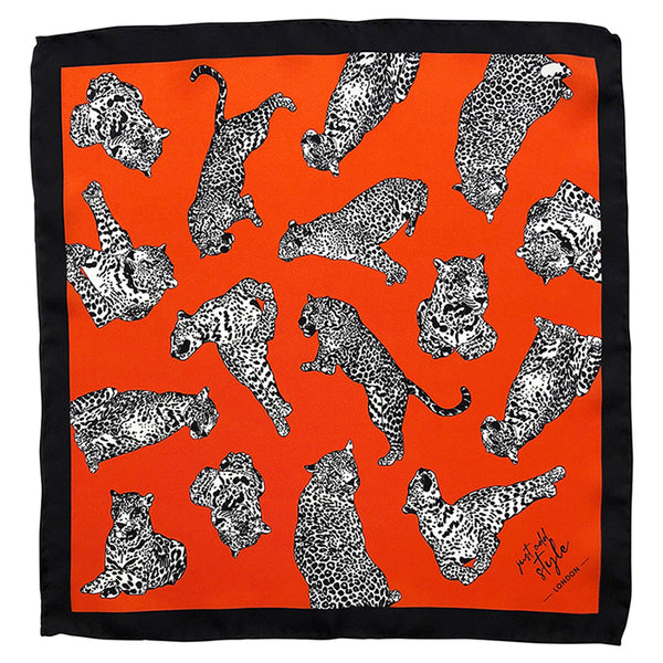 LEOPARD LUST - Silk Pocket Square