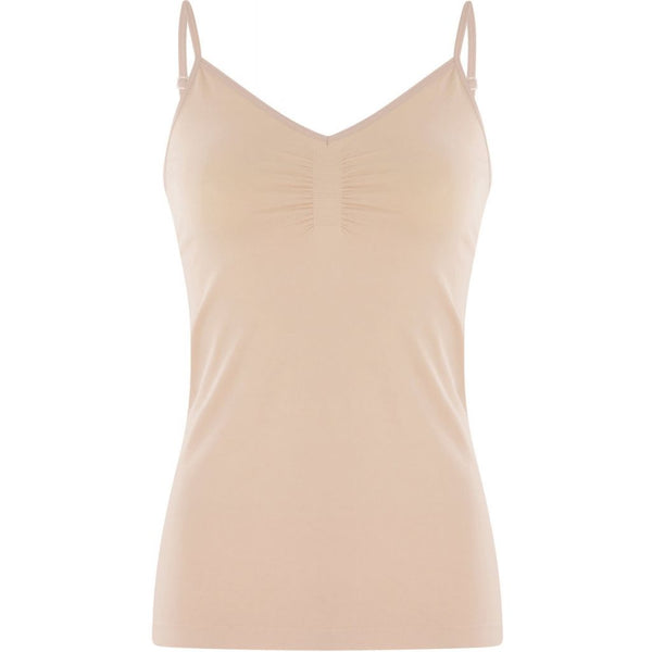 Seamless strap top- nude