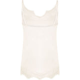 Off- white lace strap top