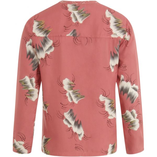 Blouse in sky print w. v-neck