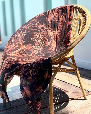 Medinila Antique Gold Oversized Scarf